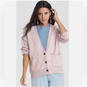 Women’s Universal Thread Pink Lavender Knitted Cardigan Size Small!